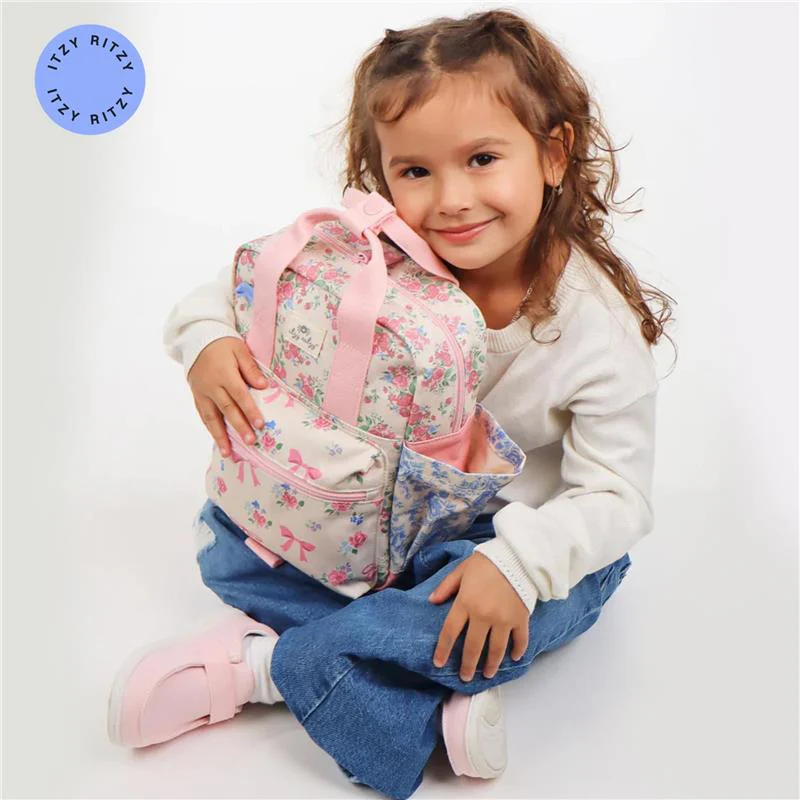 Itzy Ritzy Toddler Backpack Ribbons & Roses - Image 7