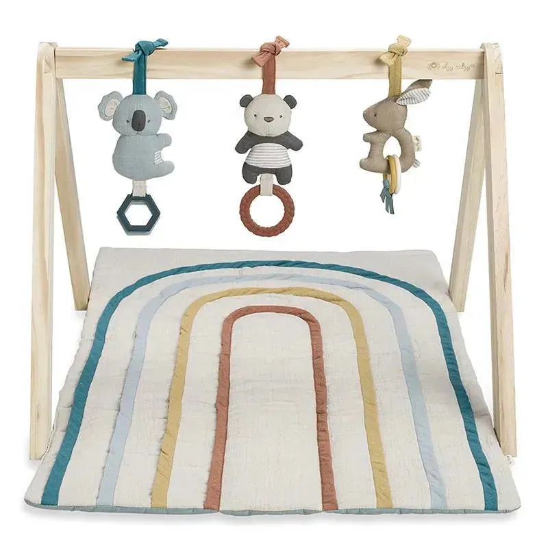 Itzy Ritzy - Wooden Acitivity Gym With Play Mat And Toy Rainbow