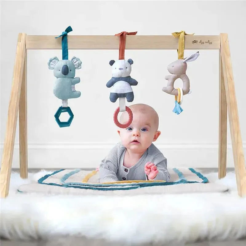Itzy Ritzy - Wooden Acitivity Gym With Play Mat And Toy Rainbow - Image 3