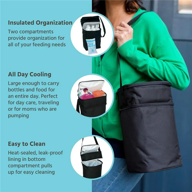 J.L. Childress - 6 Bottle Cooler, Insulated Breastmilk Cooler & Lunch Bag for Baby Food & Bottles - Image 4