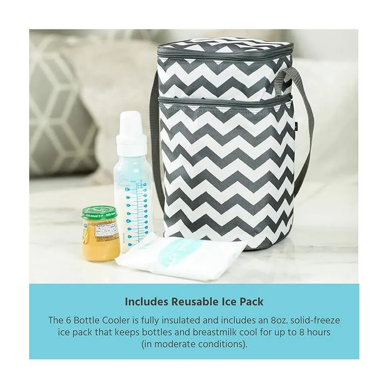 J.L. Childress - 6 Bottle Cooler, Grey Chevron - Image 2