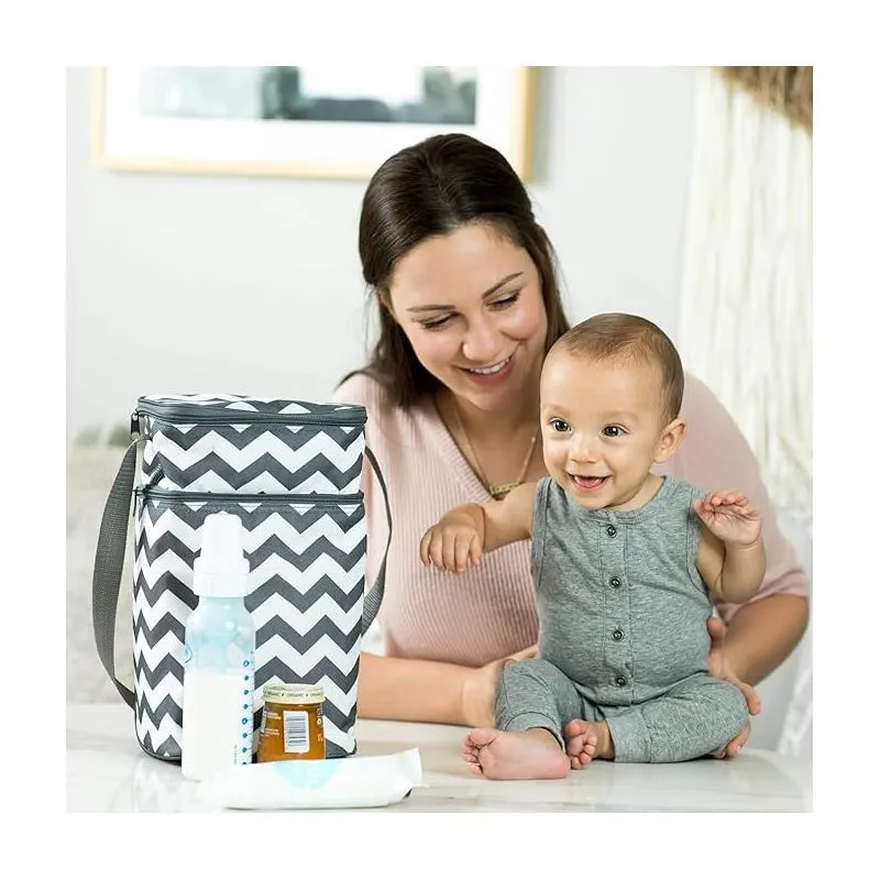 J.L. Childress - 6 Bottle Cooler, Grey Chevron - Image 3