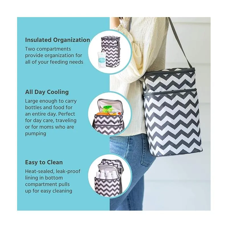 J.L. Childress - 6 Bottle Cooler, Grey Chevron - Image 5