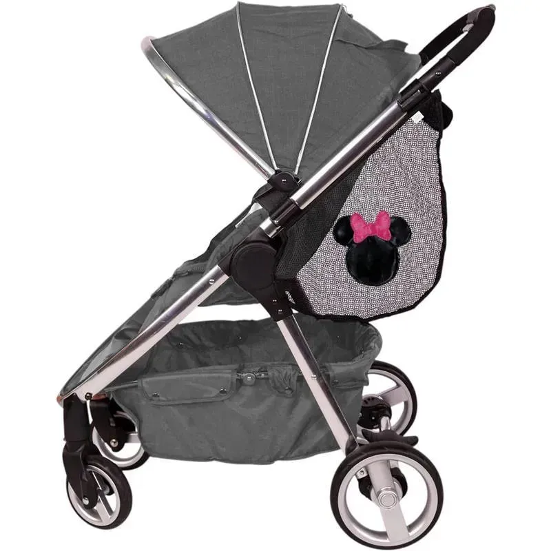 J.L. Childress - Disney Baby Side Sling Stroller Cargo Net, Stroller Organizer & Storage, Minnie Mouse - Image 2