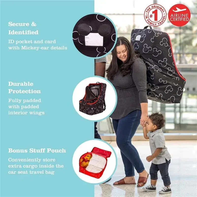 J.L. Childress - Disney Baby Ultimate PREMIUM Backpack Padded Car Seat Travel Bag, Mickey Mouse - Image 7