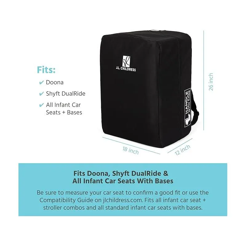 J.L. Childress - Elite Travel Bag For Doona, Unpadded, Black - Image 2