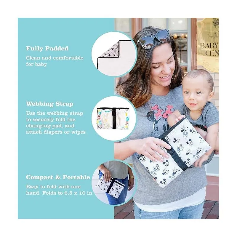 J.L Childress - Full Body Changing Pad, Mickey Minnie Ivory - Image 5