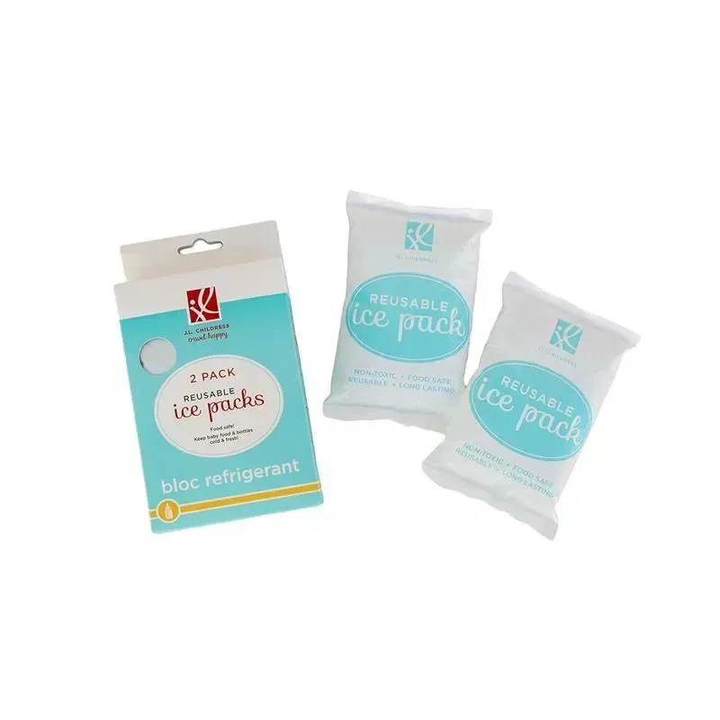 J.L. Childress - Reusable Ice Packs, 2-Pack, for Breastmilk, Baby Bottle Bags, and Lunch Bags, 6 x 4