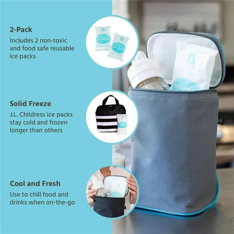 J.L. Childress - Reusable Ice Packs, 2-Pack, for Breastmilk, Baby Bottle Bags, and Lunch Bags, 6 x 4 - Image 4