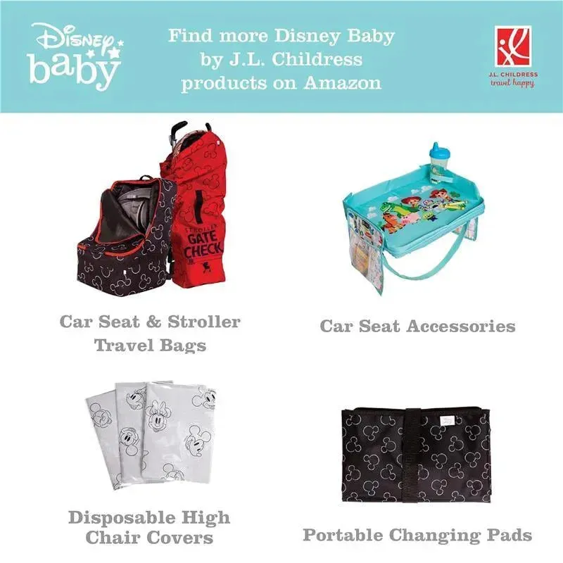 J.L. Childress - Reversible Infant Car Seat Canopy, Shade and Privacy Cover for Baby Girl, Lavender Minnie Mouse - Image 3