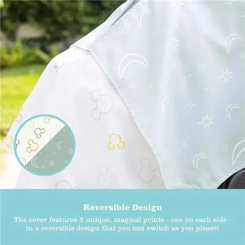 J.L. Childress - Reversible Infant Car Seat Canopy, Shade and Privacy Cover for Baby, Multicolor Mickey Mouse - Image 3