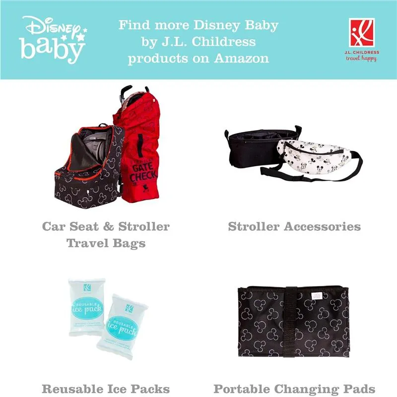 J.L. Childress - Disney Twocool Double Bottle Cooler with ice pack, Mickey Black - Image 5