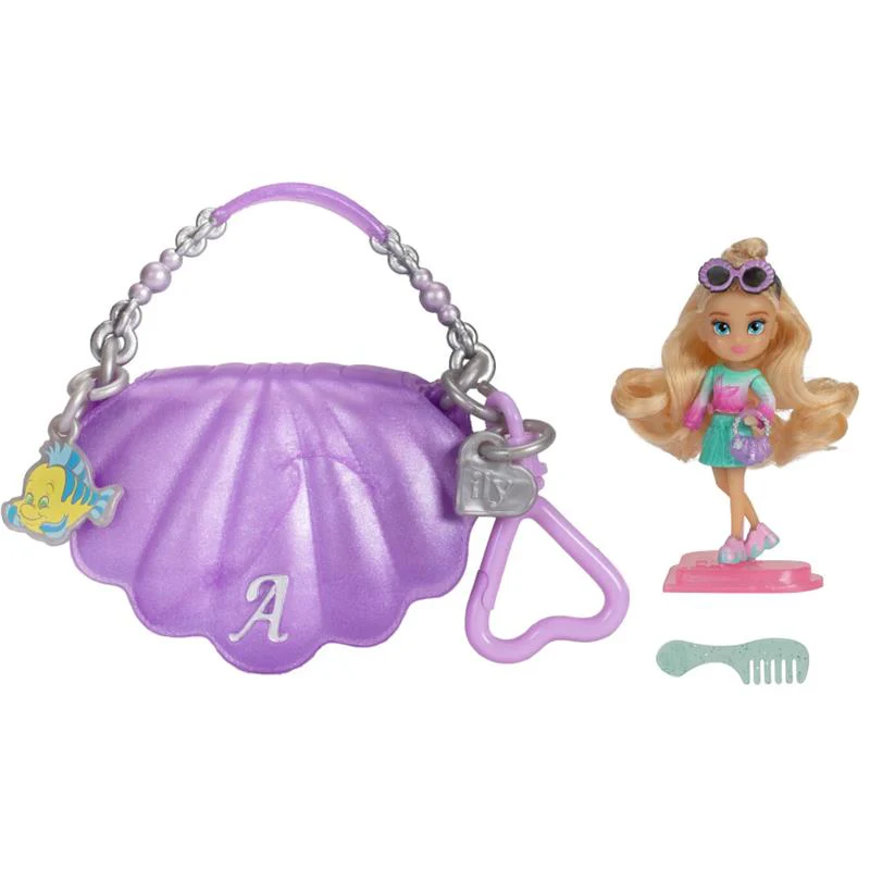 Jakks - Disney Ily Tote-ILY-Teenies 2.25 inch Tall Ariel Inspired Doll with Matching Purse