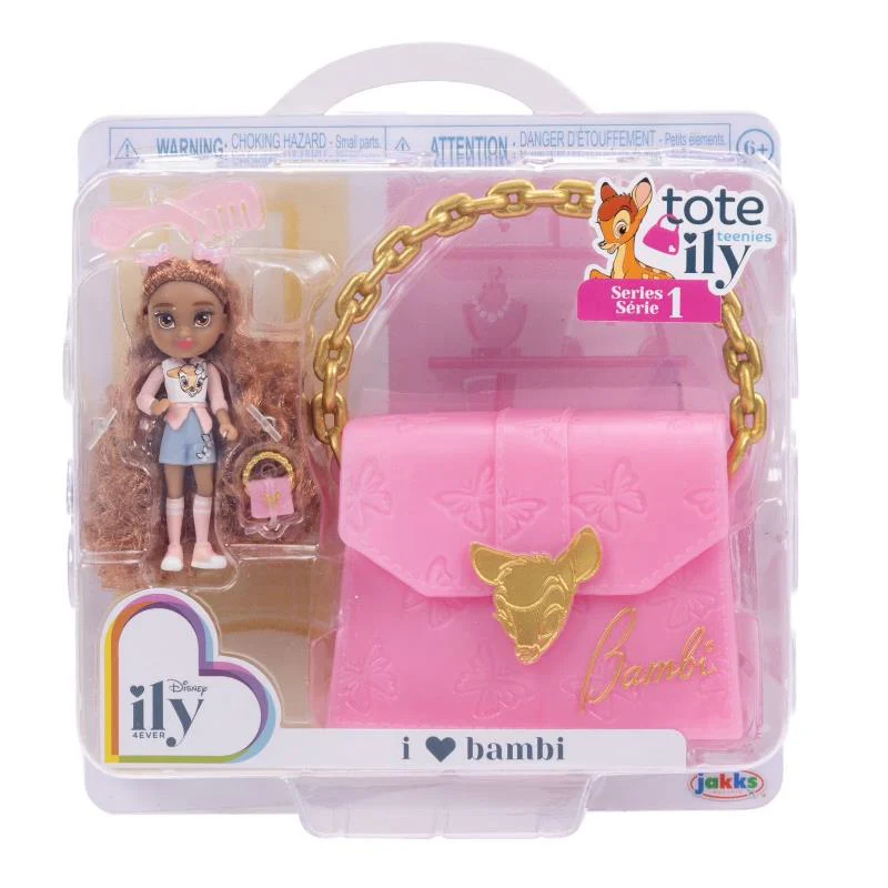 Jakks - Disney Ily Tote-ILY-Teenies 2.25 inch Tall Bambi Inspired Doll with Matching Purse - Image 3