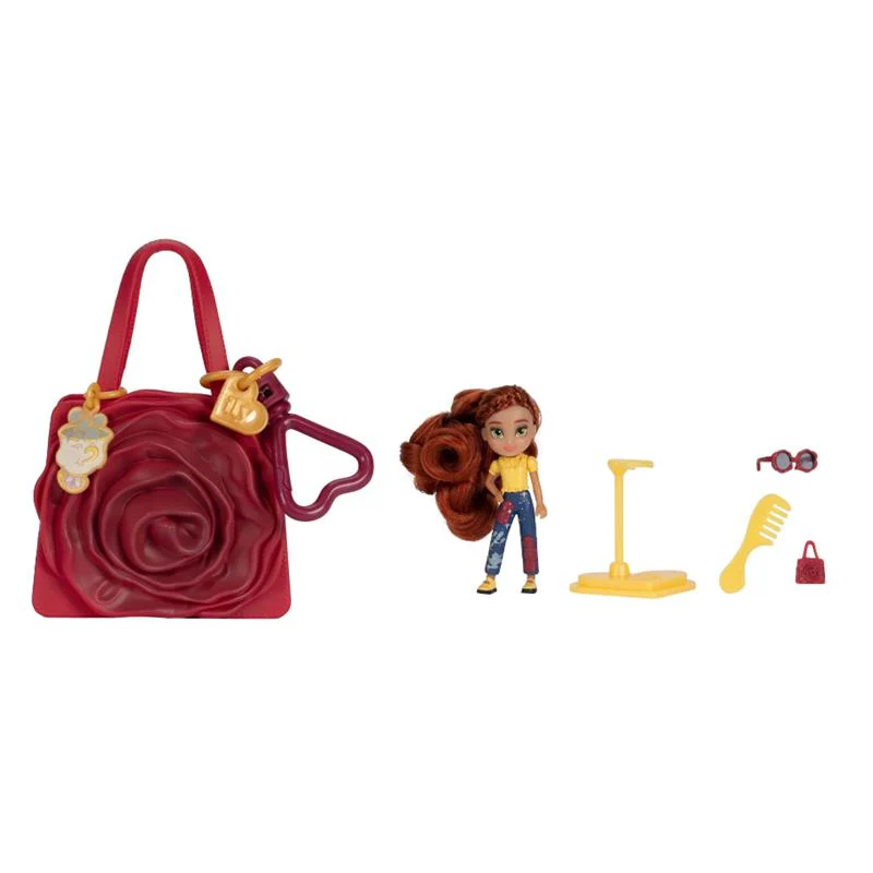 Jakks - Disney Ily Tote-ILY-Teenies 2.25 inch Tall Belle Inspired Doll with Matching Purse