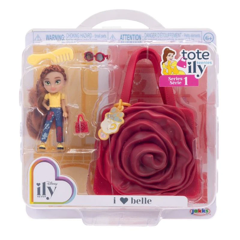 Jakks - Disney Ily Tote-ILY-Teenies 2.25 inch Tall Belle Inspired Doll with Matching Purse - Image 3