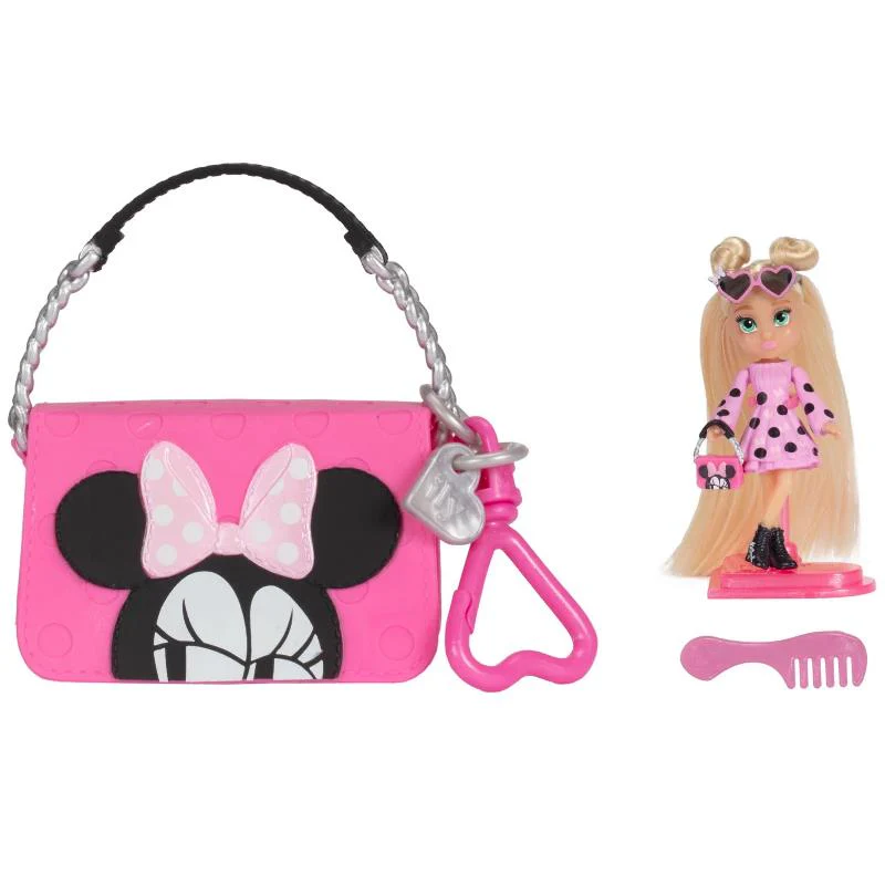 Jakks - Disney Ily Tote-ILY-Teenies 2.25 inch Tall Minnie Inspired Doll with Matching Purse