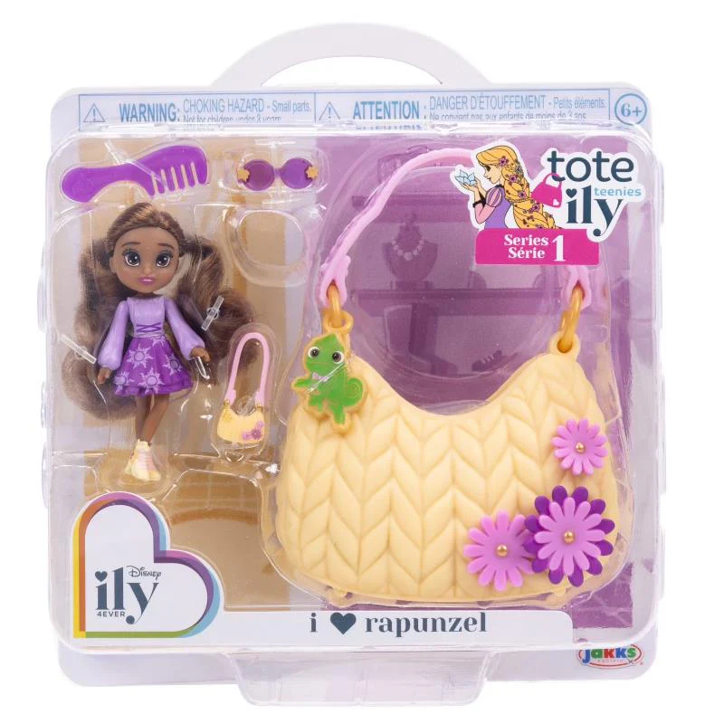 Jakks - Disney Ily Tote-ILY-Teenies 2.25 inch Tall Rapunzel Inspired Doll with Matching Purse - Image 2