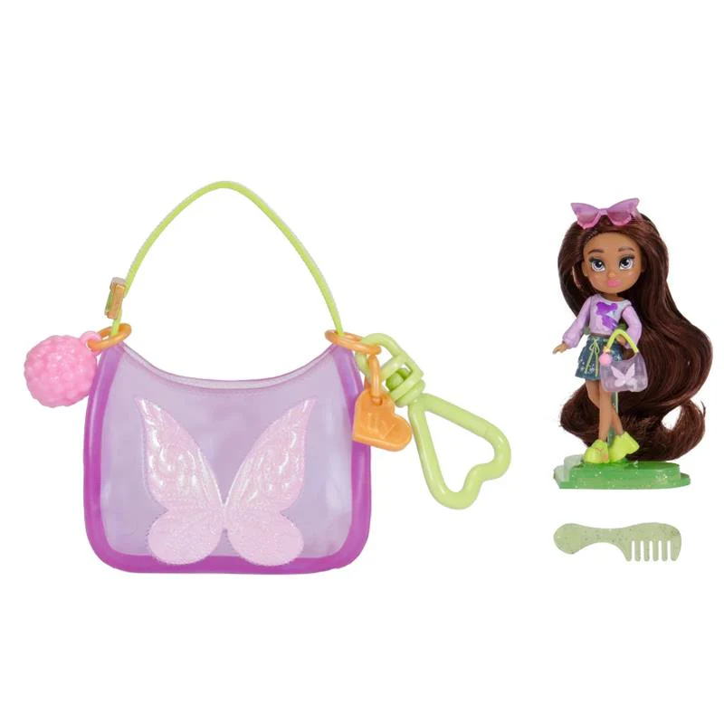 Jakks - Disney Ily Tote-ILY-Teenies 2.25 inch Tall Tinker Bell Inspired Doll with Matching Purse