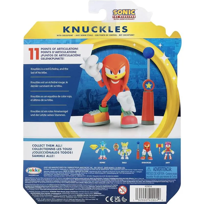 Jakks - Sonic 4In Articulated Figure Knucles With Accessory Wave 6 - Image 3