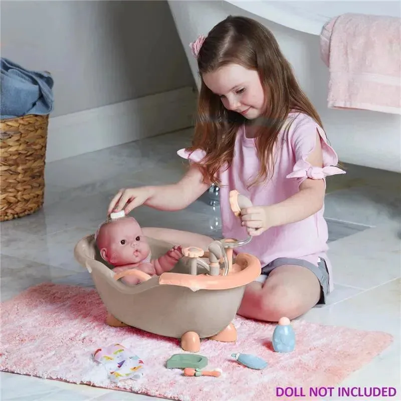 JC Toys - Baby Doll Real Working Bath Set, Ages 2+, Earth Tone Colors - Image 4