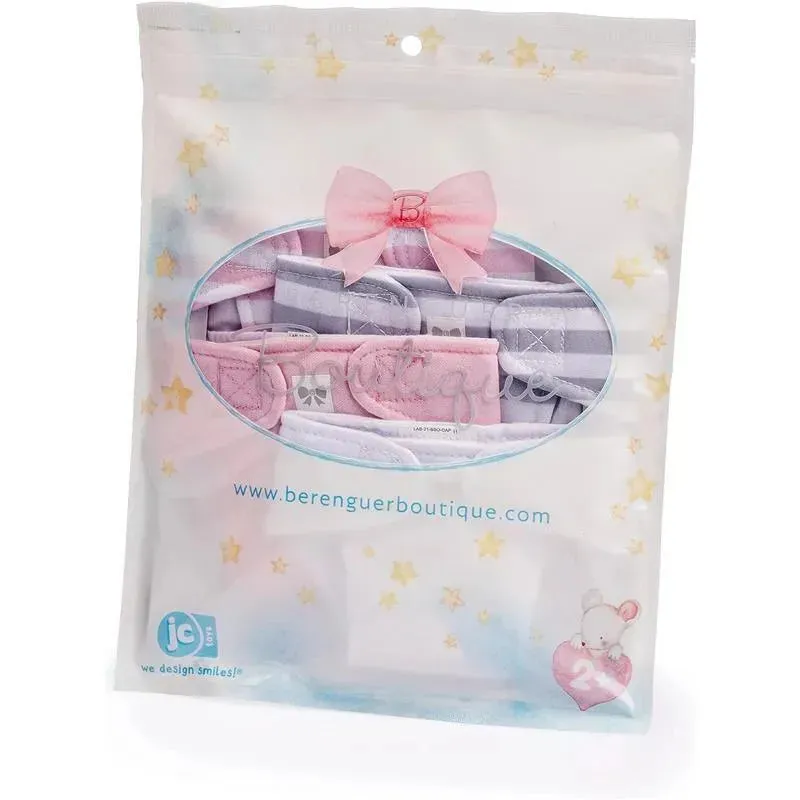 JC Toys - Baby Doll Washable and Reusable Eco Diapers, 4 Pack Fits Dolls 14 to 18, Pink - Image 6