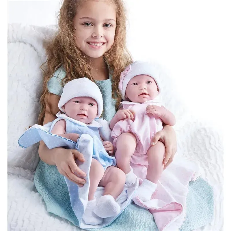 JC Toys La Newborn Realistic 17 REAL BOY Baby Doll, Blue Layette - Image 3