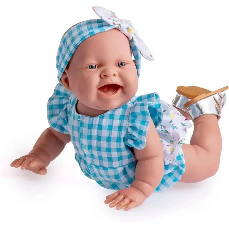 JC Toys - Lola on The go, 14” Realistic All Vinyl Posable Play Doll by Berenguer Boutique