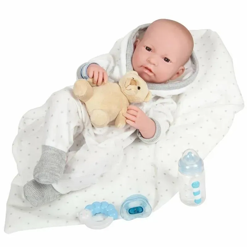 JC Toys Real Boy Baby Doll W/Baby Doll Accessories 9pc - Image 4