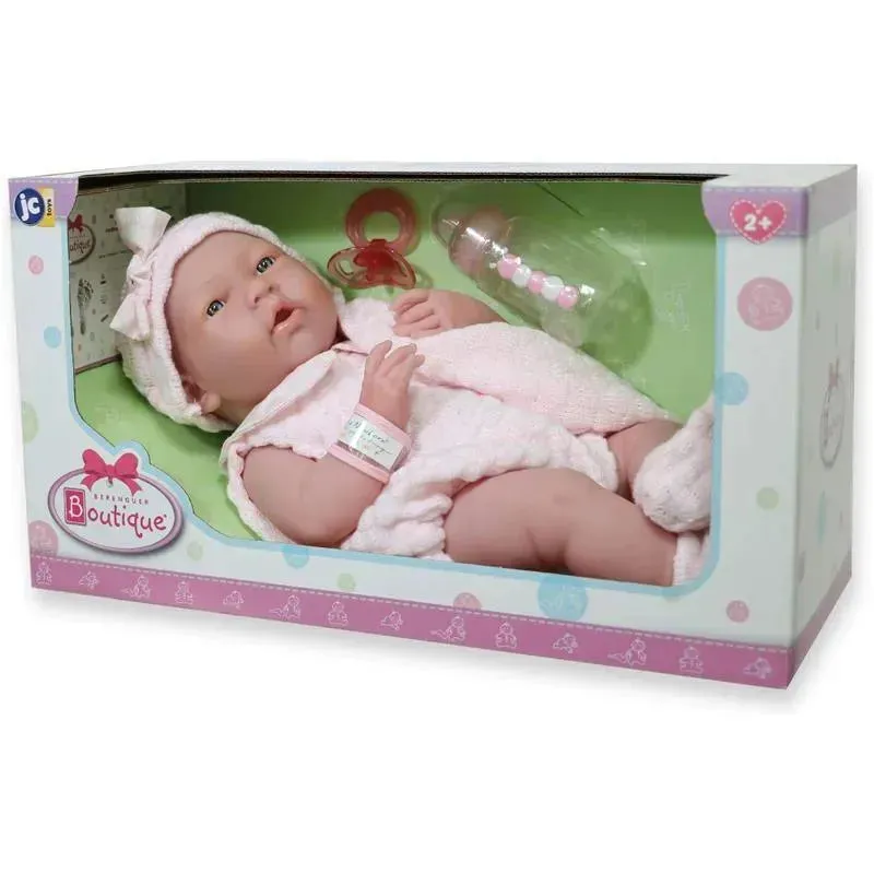 JC Toys - Real Girl Baby Doll La Newborn Pink Knit Outfit & Accessories, Ages 2+ - Image 12