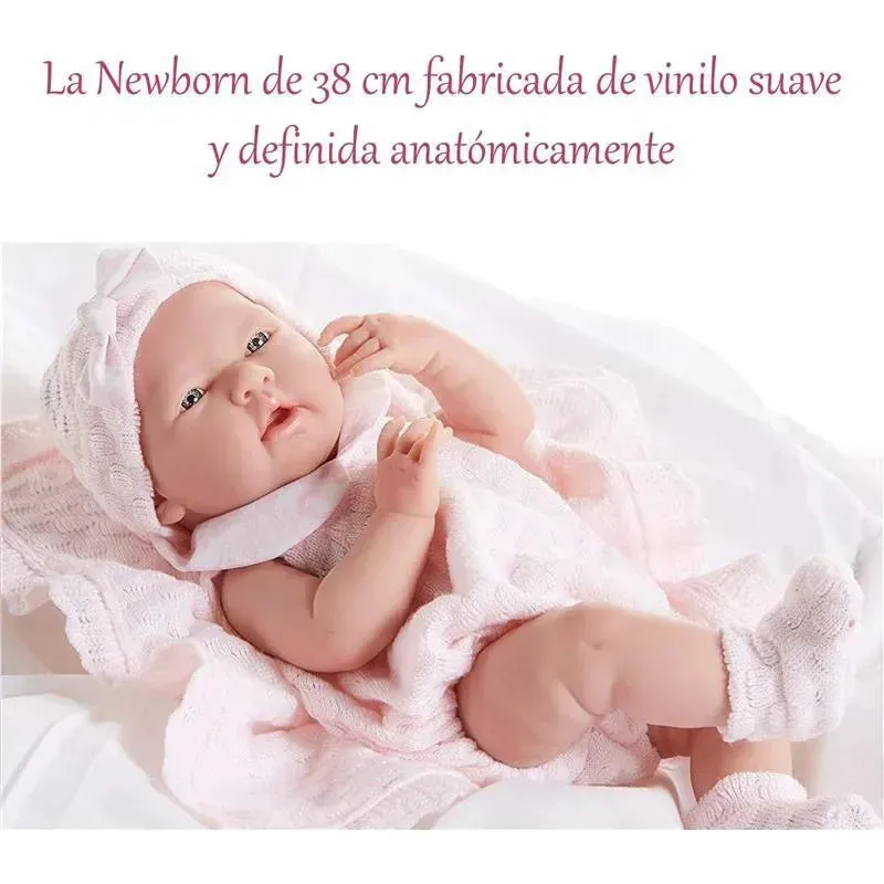 JC Toys - Real Girl Baby Doll La Newborn Pink Knit Outfit & Accessories, Ages 2+ - Image 13