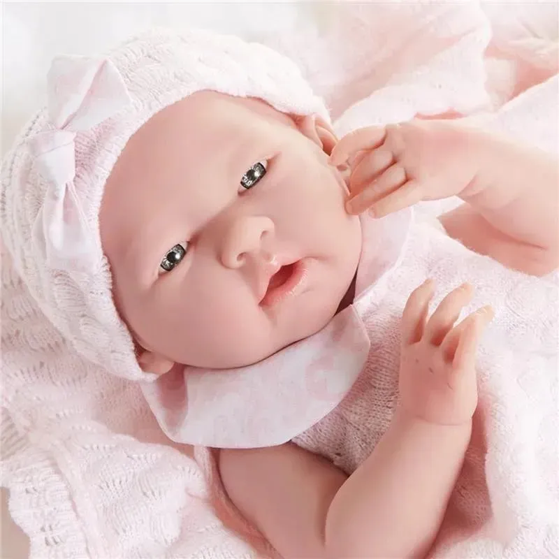 JC Toys - Real Girl Baby Doll La Newborn Pink Knit Outfit & Accessories, Ages 2+ - Image 5