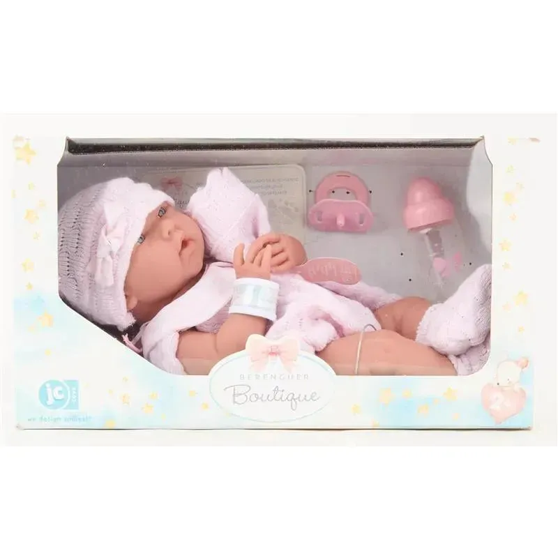 JC Toys - Real Girl Baby Doll La Newborn Pink Knit Outfit & Accessories, Ages 2+ - Image 6