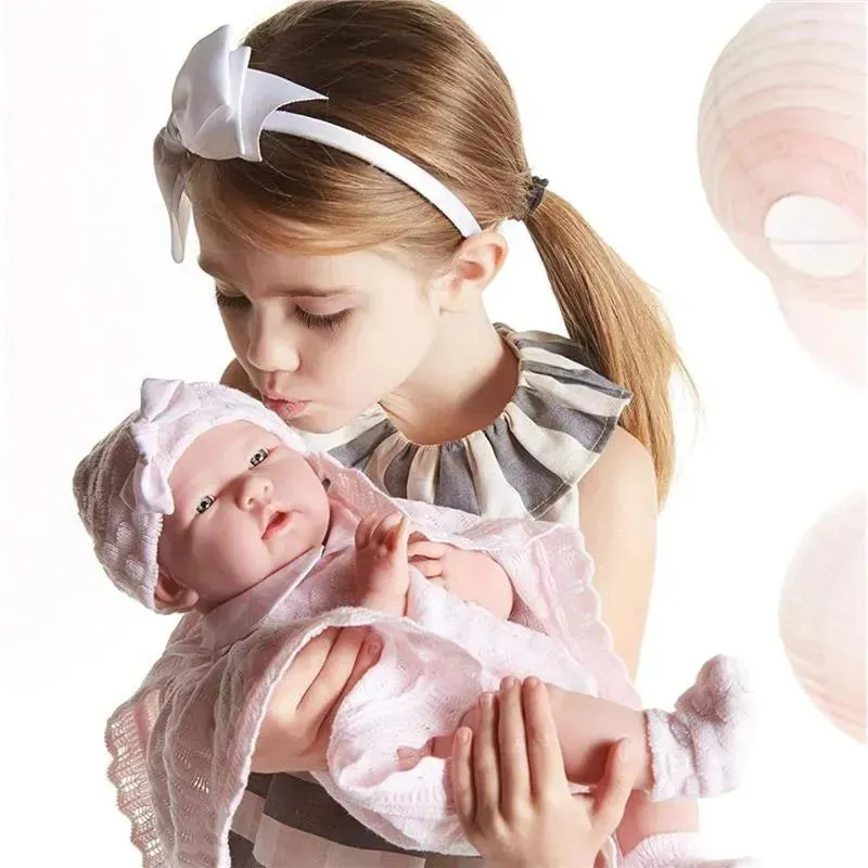 JC Toys - Real Girl Baby Doll La Newborn Pink Knit Outfit & Accessories, Ages 2+ - Image 9