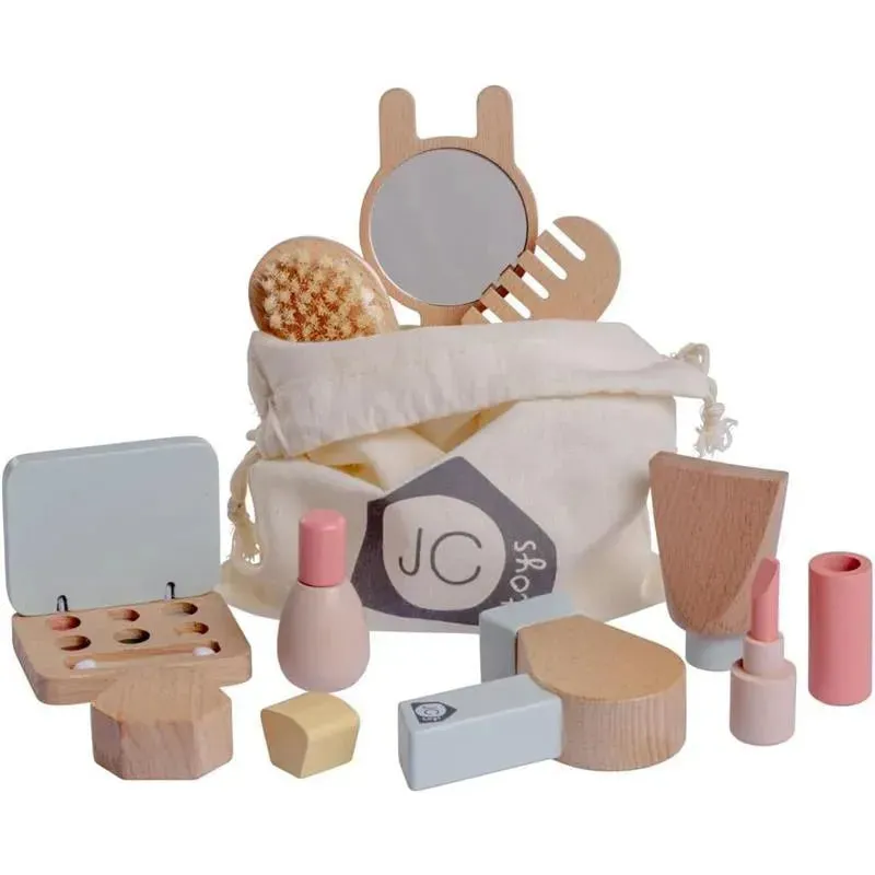 JC Toys - Real Wood 10 Piece Personal Care-Make Up Set, Parfait Collection, Ages 3+, Twiggly Toys