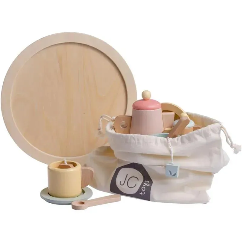 JC Toys - Real Wood 12 Piece Tea Party Set, Parfait Collection, Ages 3+, Twiggly Toys - Image 2
