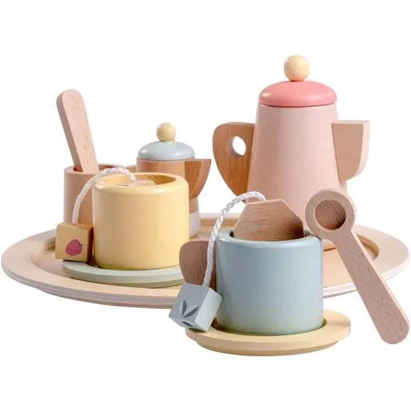 JC Toys - Real Wood 12 Piece Tea Party Set, Parfait Collection, Ages 3+, Twiggly Toys - Image 3