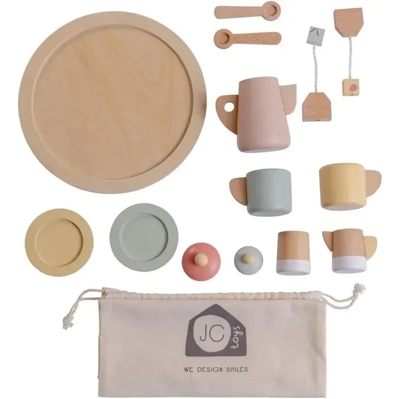 JC Toys - Real Wood 12 Piece Tea Party Set, Parfait Collection, Ages 3+, Twiggly Toys - Image 4