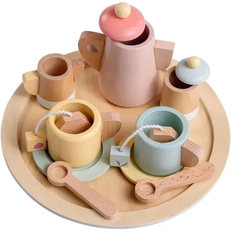 JC Toys - Real Wood 12 Piece Tea Party Set, Parfait Collection, Ages 3+, Twiggly Toys - Image 5