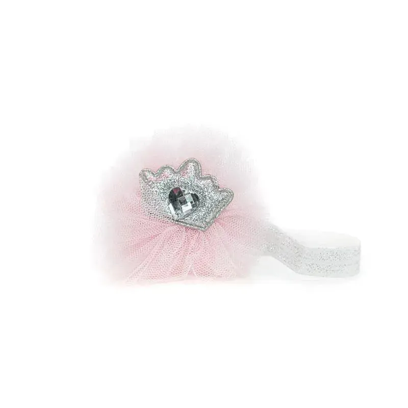Jlika - Newborn Girl Tutu Set Skirt With Headband, Pink/Silver - Image 2