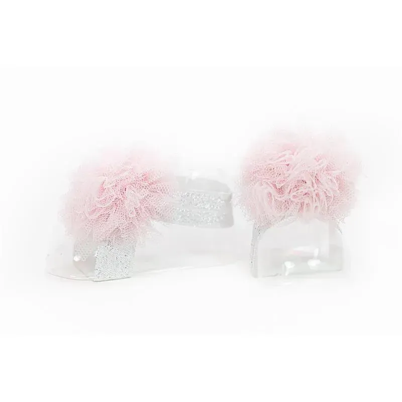 Jlika - Newborn Girl Tutu Set Skirt With Headband, Pink/Silver - Image 3