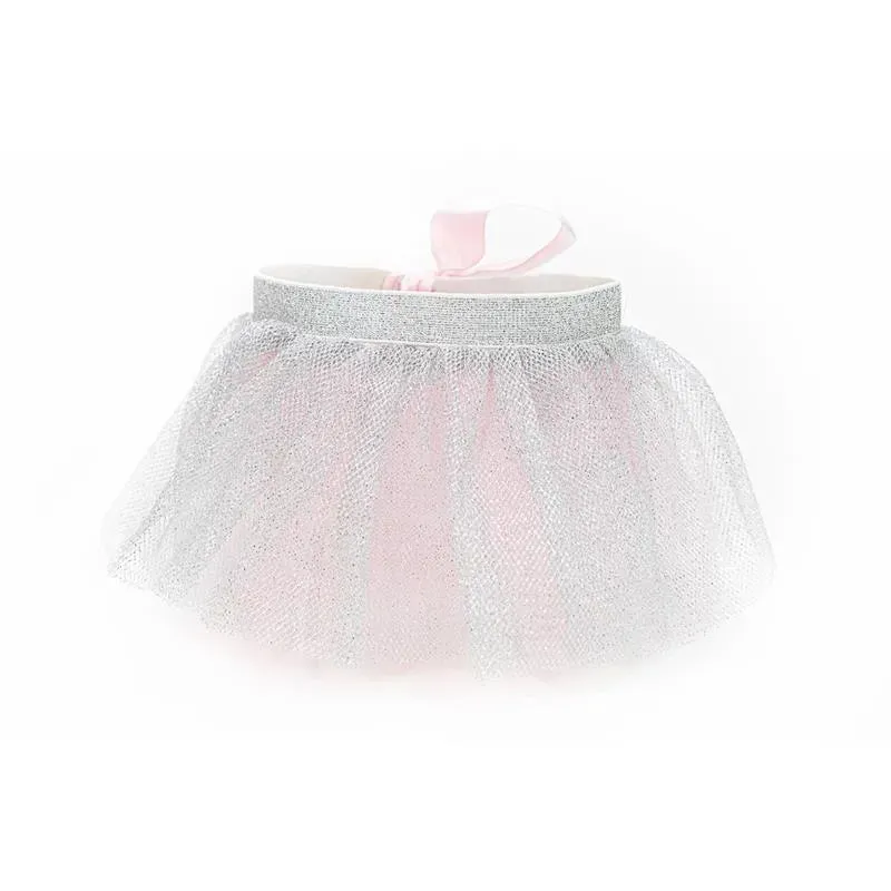 Jlika - Newborn Girl Tutu Set Skirt With Headband, Pink/Silver - Image 5