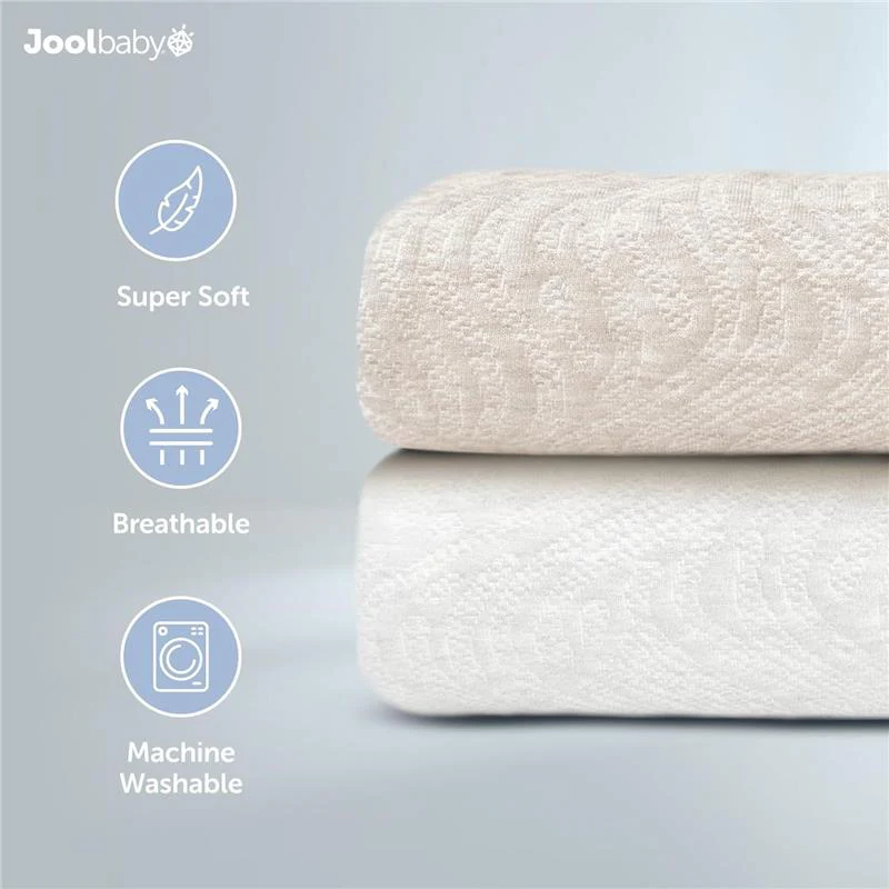 Jool Baby - Change Pad Cover Wave, White/Oat - Image 5