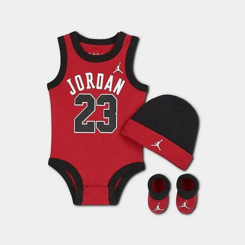 Jordan - 5Pk Baby Jersey Tank Bodysuit, Gym Red, 0/6M - Image 3