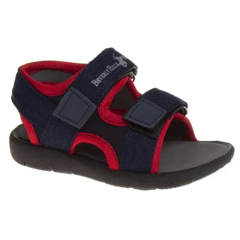 Josmo - Baby Boy Polo Sandal, Black/Red