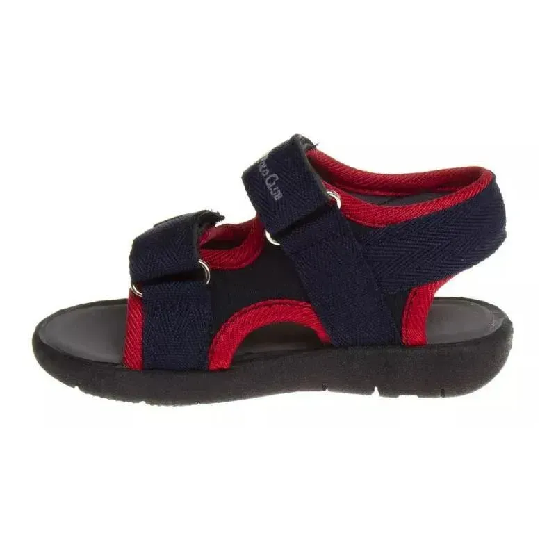 Josmo - Baby Boy Polo Sandal, Black/Red - Image 3