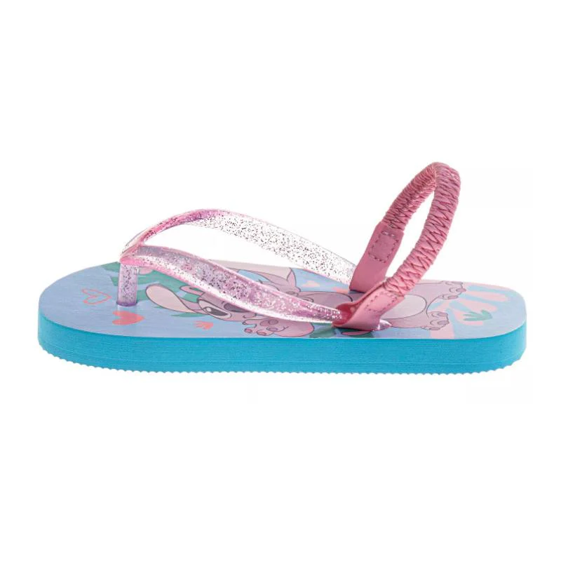 Josmo Toddler Girls Stitch and Angel Dual Sizes Flip Flop Slippers - Image 3