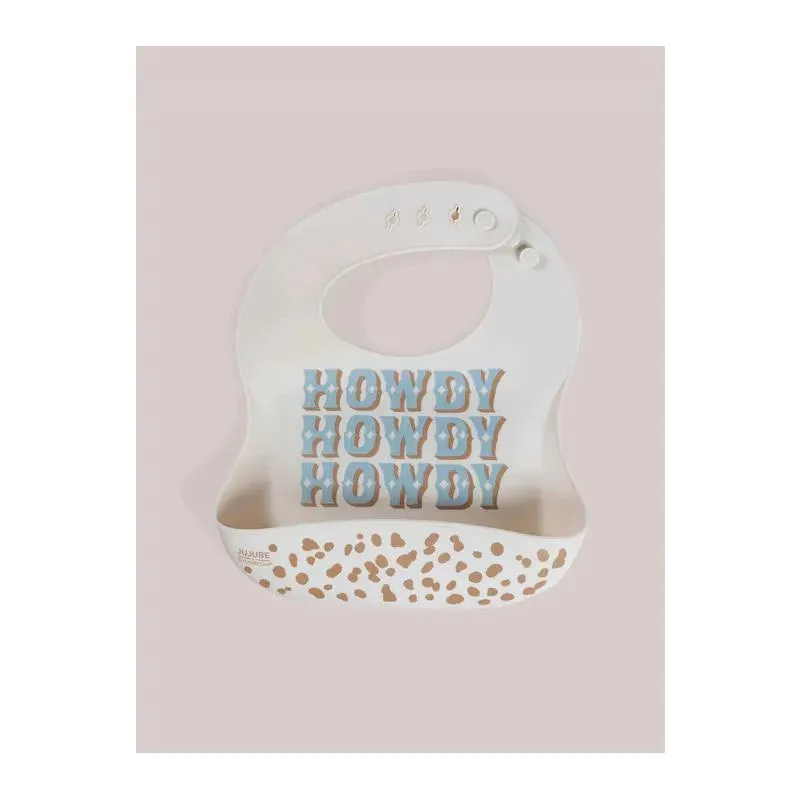 Jujube - Silicone Bib, Howdy Partner Blue - Image 3