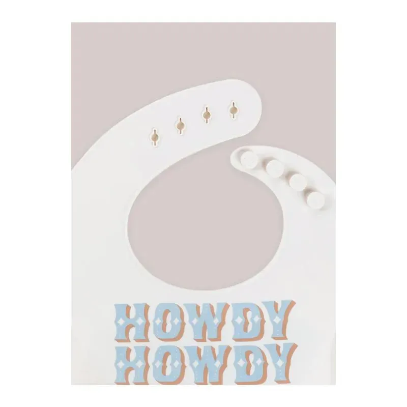 Jujube - Silicone Bib, Howdy Partner Blue - Image 4