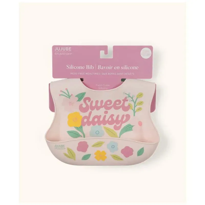 Jujube - Silicone Bib, Sweet Daisy